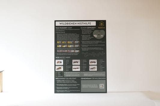 Infotafel Wildbienen Nisthilfe